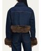 Marc Jacobs Faux-Fur-Trim Shrunken Trucker Jacket - 3