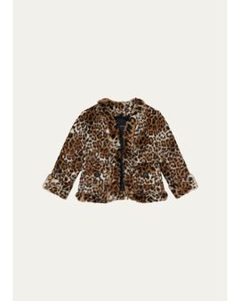 Marc Jacobs Faux Fur Leopard Print Jacket