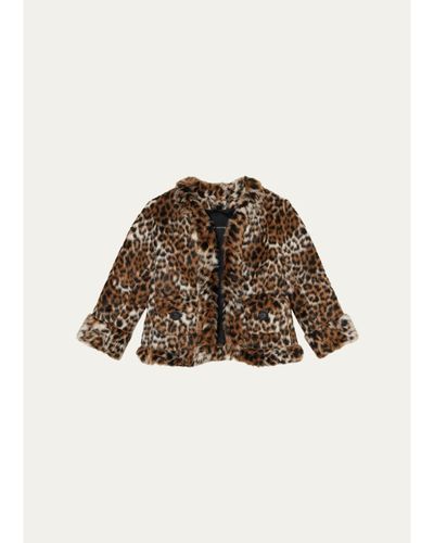 Marc Jacobs Faux Fur Leopard Print Jacket