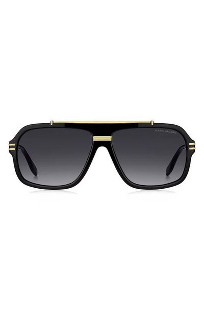 Marc Jacobs Marc Jacobs 58mm Gradient Flat Top Rectangular Sunglasses