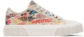 Marc Jacobs Marc Jacobs Beige 'The Punk Scribble' Sneakers