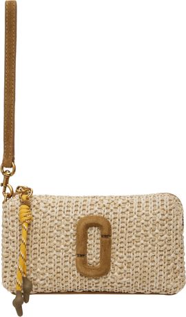 Marc Jacobs Marc Jacobs Beige 'The Summer Woven Wristlet' Clutch