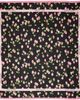 Marc Jacobs Marc Jacobs Black & Pink Floral Silk Scarf - 1