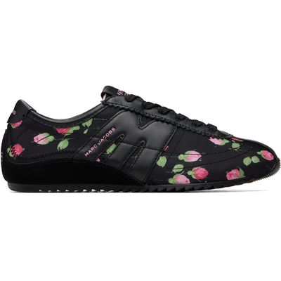 Marc Jacobs Marc Jacobs Black & Pink 'The Vintage Floral 400 Bleecker Runner' Sneakers