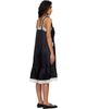 Marc Jacobs Marc Jacobs Black Satin Lace Slip Midi Dress - 3