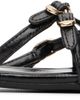 Marc Jacobs Marc Jacobs Black 'The Leather Kiki' Sandals - 1
