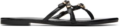 Marc Jacobs Marc Jacobs Black 'The Leather Kiki' Sandals