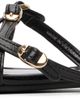 Marc Jacobs Marc Jacobs Black 'The Leather Kiki' Sandals - 3