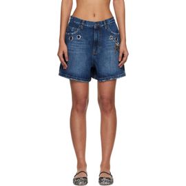 Marc Jacobs Marc Jacobs Blue Grommet Denim Shorts