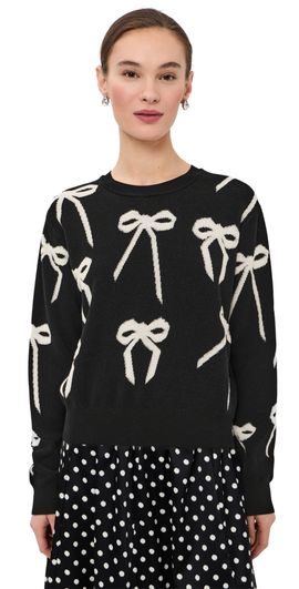 Marc Jacobs Marc Jacobs Bow Jacquard Sweater Black/White