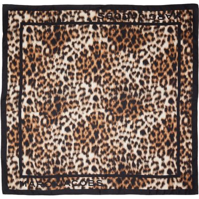 Marc Jacobs Marc Jacobs Brown Leopard Silk Scarf