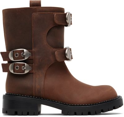 Marc Jacobs Marc Jacobs Brown 'The Kiki Moto' Boots
