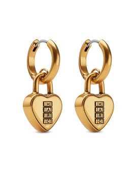 Marc Jacobs Marc Jacobs Heart Padlock Charm Hoop Earrings