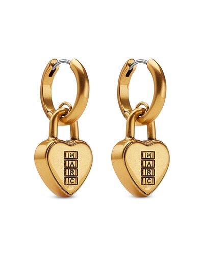 Marc Jacobs Marc Jacobs Heart Padlock Charm Hoop Earrings