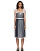 Marc Jacobs Marc Jacobs Navy Ribbon Strap Chiffon Midi Dress - 1