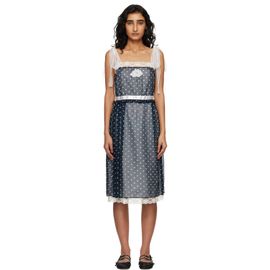 Marc Jacobs Marc Jacobs Navy Ribbon Strap Chiffon Midi Dress