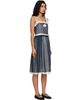 Marc Jacobs Marc Jacobs Navy Ribbon Strap Chiffon Midi Dress - 2