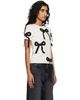 Marc Jacobs Marc Jacobs Off-White Bow Shrunken T-shirt - 2