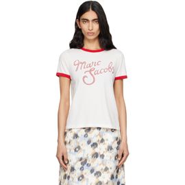 Marc Jacobs Marc Jacobs Off-White 'Marc' Logo Ringer Femme T-shirt