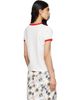 Marc Jacobs Marc Jacobs Off-White 'Marc' Logo Ringer Femme T-shirt - 3
