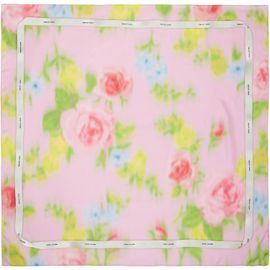 Marc Jacobs Marc Jacobs Pink Blurred Floral Silk Scarf