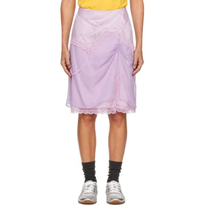 Marc Jacobs Marc Jacobs PInk Layered Satin Slip Midi Skirt