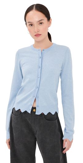 Marc Jacobs Marc Jacobs Scallop Daisy Cardigan Blue Mist
