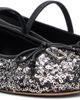 Marc Jacobs Marc Jacobs Silver & Black 'The Sequin Sabrina' Ballerina Flats - 4