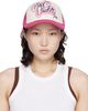 Marc Jacobs Marc Jacobs SSENSE Exclusive White & Pink 'The Miami' City Trucker Cap - 1
