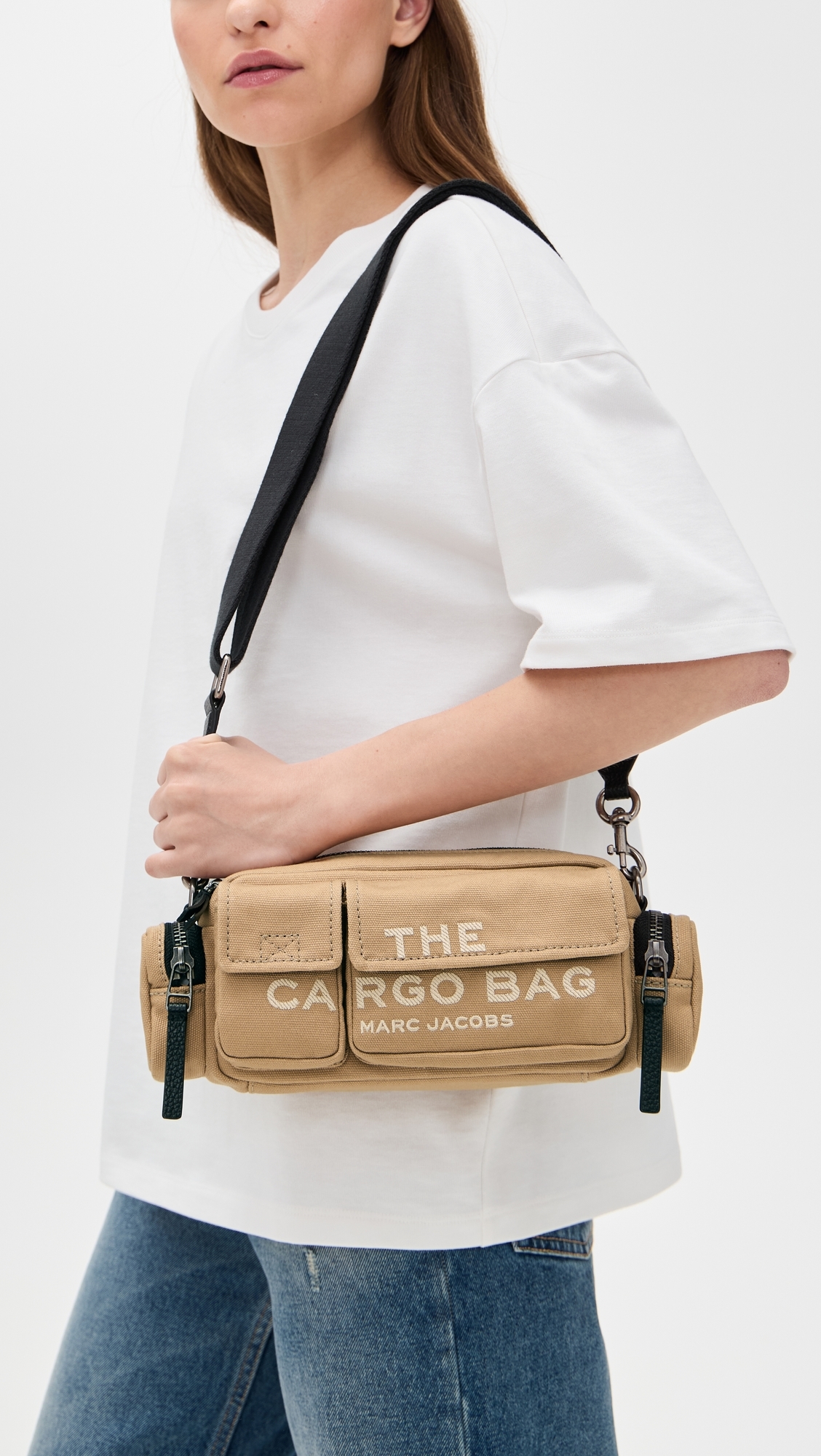 お値下げ！MARC JACOBS CARGO BAG キャメル Marc Jacobs - The Cargo Canvas Shoulder Bag Camel One Size