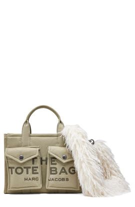 Marc Jacobs Marc Jacobs The Cargo Faux Fur Canvas Medium Tote