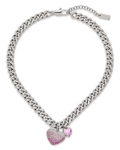 Marc Jacobs Marc Jacobs The Heart Balloon Pave Chain Necklace, 16