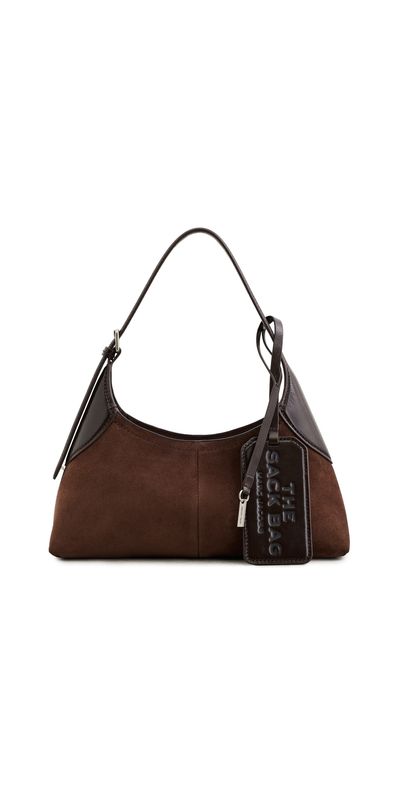 Marc Jacobs Marc Jacobs The Small Belted Suede Sack Shoulder Bag Dark Brown One