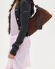 Marc Jacobs Marc Jacobs The Small Belted Suede Sack Shoulder Bag Dark Brown One - 3
