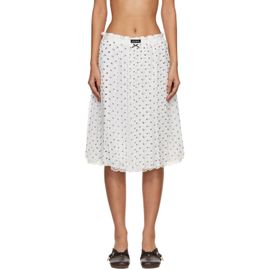 Marc Jacobs Marc Jacobs White Layered Crinkle Chiffon Midi Skirt