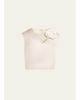 Marc Jacobs Runway Floral Brooch Cropped Silk Shell Top - 1