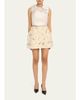 Marc Jacobs Runway Floral Brooch Cropped Silk Shell Top - 2