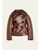 Marc Jacobs Runway Shrunken Leather Double-Breasted Jacket - 1