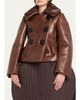 Marc Jacobs Runway Shrunken Leather Double-Breasted Jacket - 4