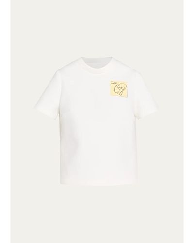 Marc Jacobs Runway Sticky Note Cotton-Blend T-Shirt