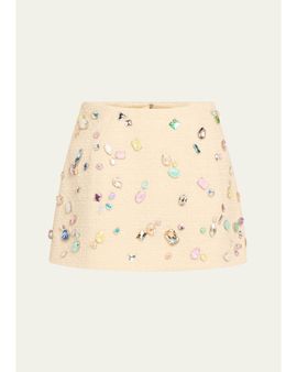 Marc Jacobs Runway Swarovski Mini Wool Bell Skirt