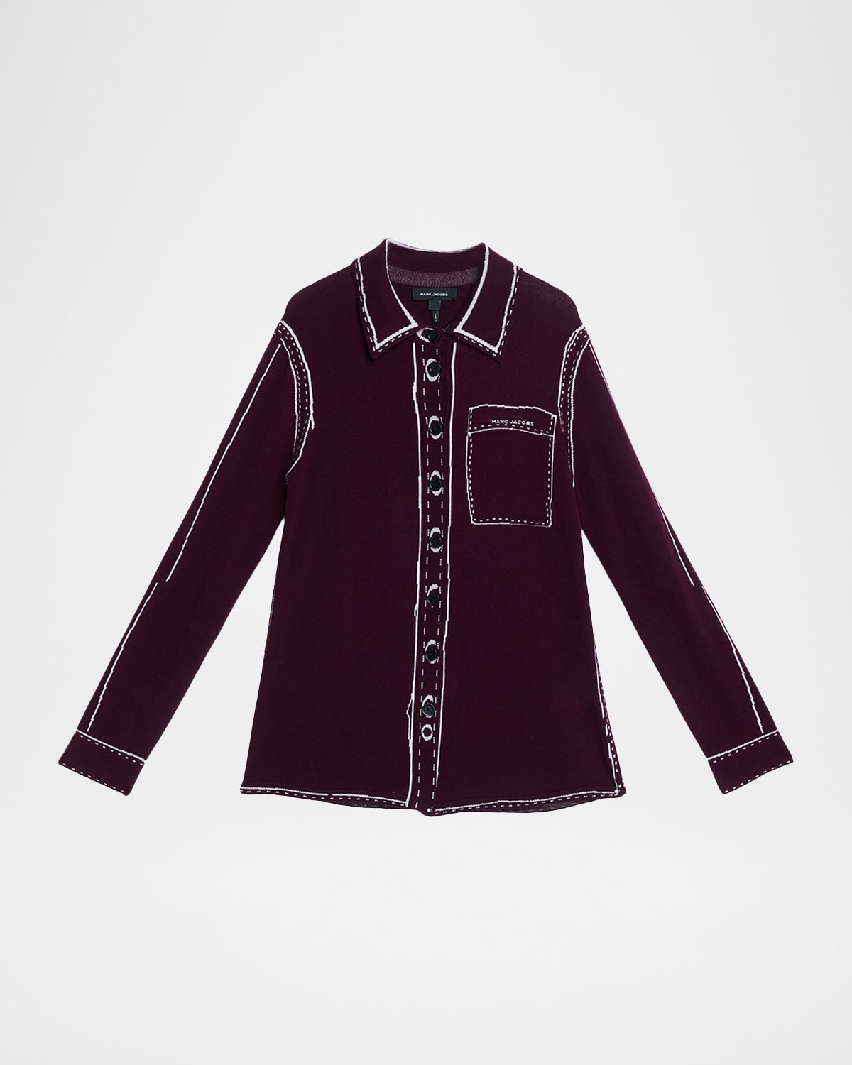 Marc Jacobs Trompe-L & apos;oeil Knit Button-Front Cardigan