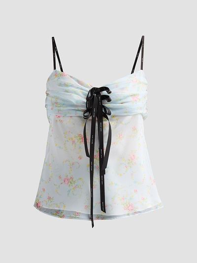 Marc Jacobs Women's Blurred Floral Bow Top