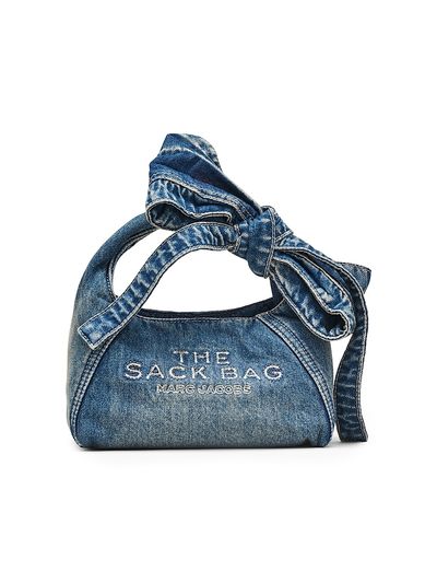 Marc Jacobs Women's Bow Cotton Denim Mini Sack Bag