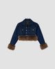 Marc Jacobs Women's Faux-Fur-Trim Shrunken Trucker Jacket - 1