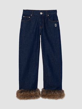 Marc Jacobs Women's Faux Fur Cropped Jeans