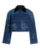 Marc Jacobs Women's Grommet Denim Utility Crop Jacket - 1