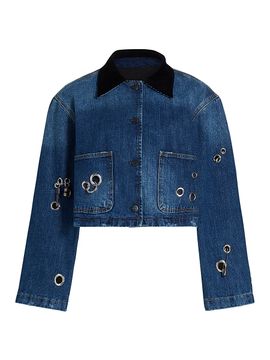Marc Jacobs Women's Grommet Denim Utility Crop Jacket