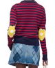 Marc Jacobs Women's Joy Striped Wool-Cashmere Sweater - 6
