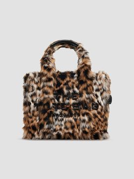 Marc Jacobs Women's The Small Tote Leopard Faux Fur Bag